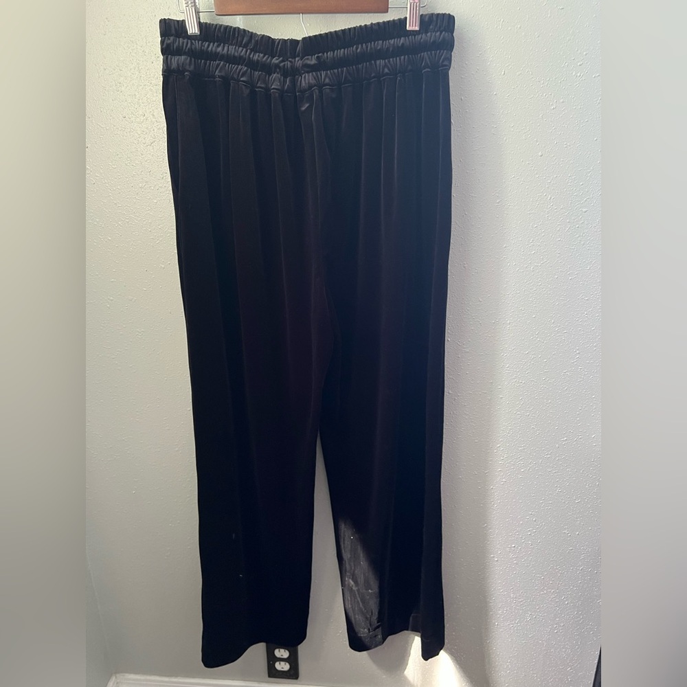 AllSaints Tyler Wide Leg Velvet Trouser in Black Size 10 New - Picture 4 of 11